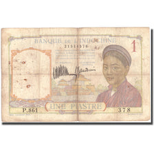 Biljet, FRANS INDO-CHINA, 1 Piastre, Undated (1932-1939), KM:54a, B+