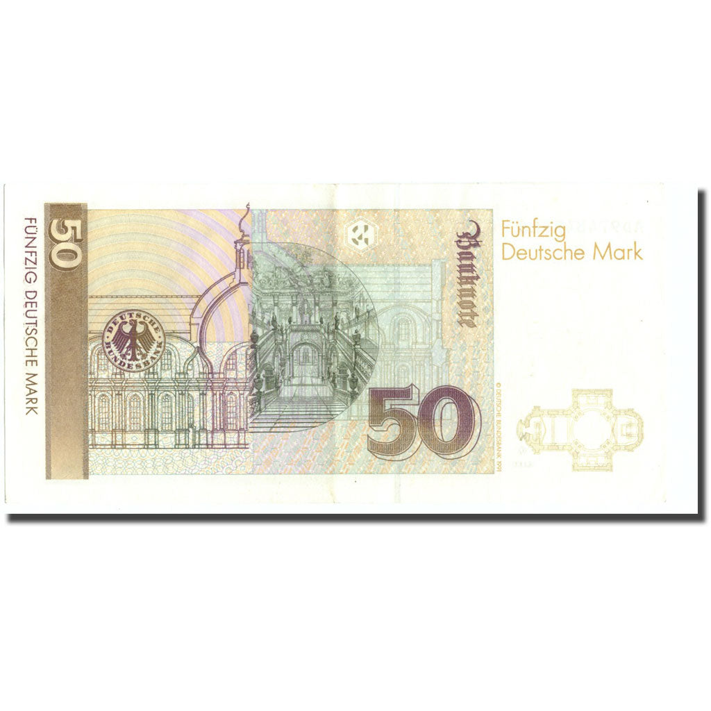 Banknote, GERMANY - FEDERAL REPUBLIC, 50 Deutsche Mark, 1989, 1989-01-02