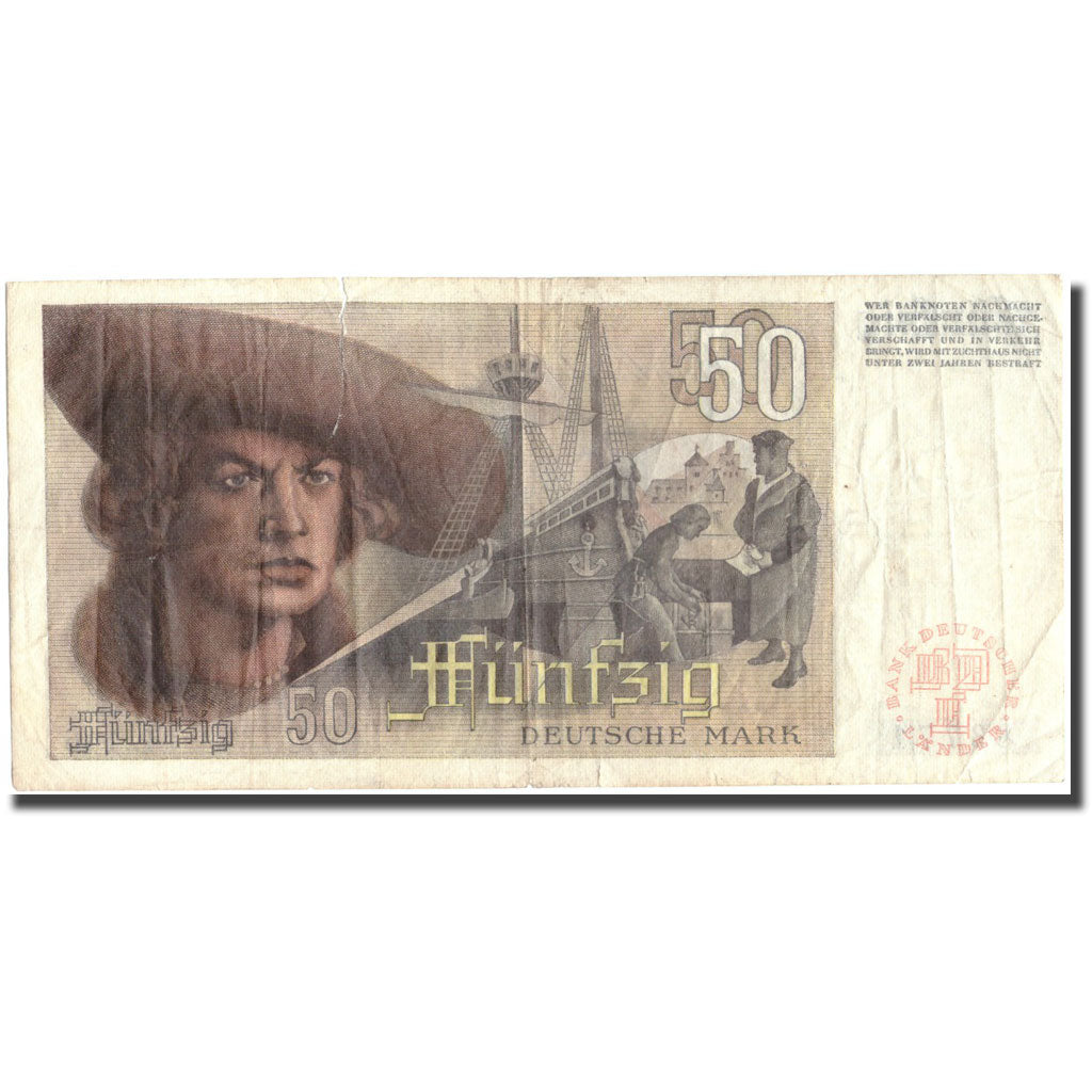Banknote, GERMANY - FEDERAL REPUBLIC, 50 Deutsche Mark, 1948, 1948-12-09