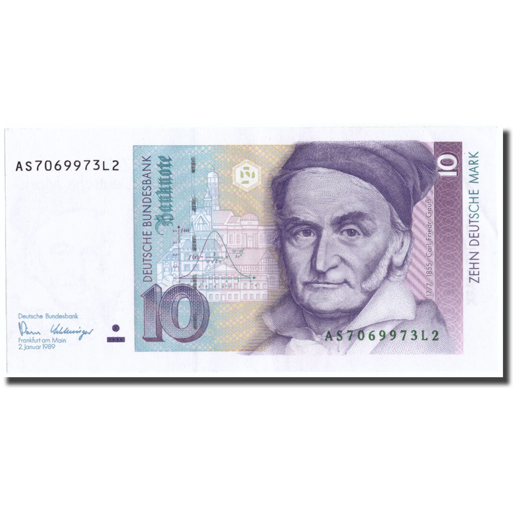 Banknote, GERMANY - FEDERAL REPUBLIC, 10 Deutsche Mark, 1989, 1989-01-02