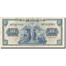 Banknot, Niemcy - RFN, 10 Deutsche Mark, 1949, 1949, KM:16a, VF(30-35)