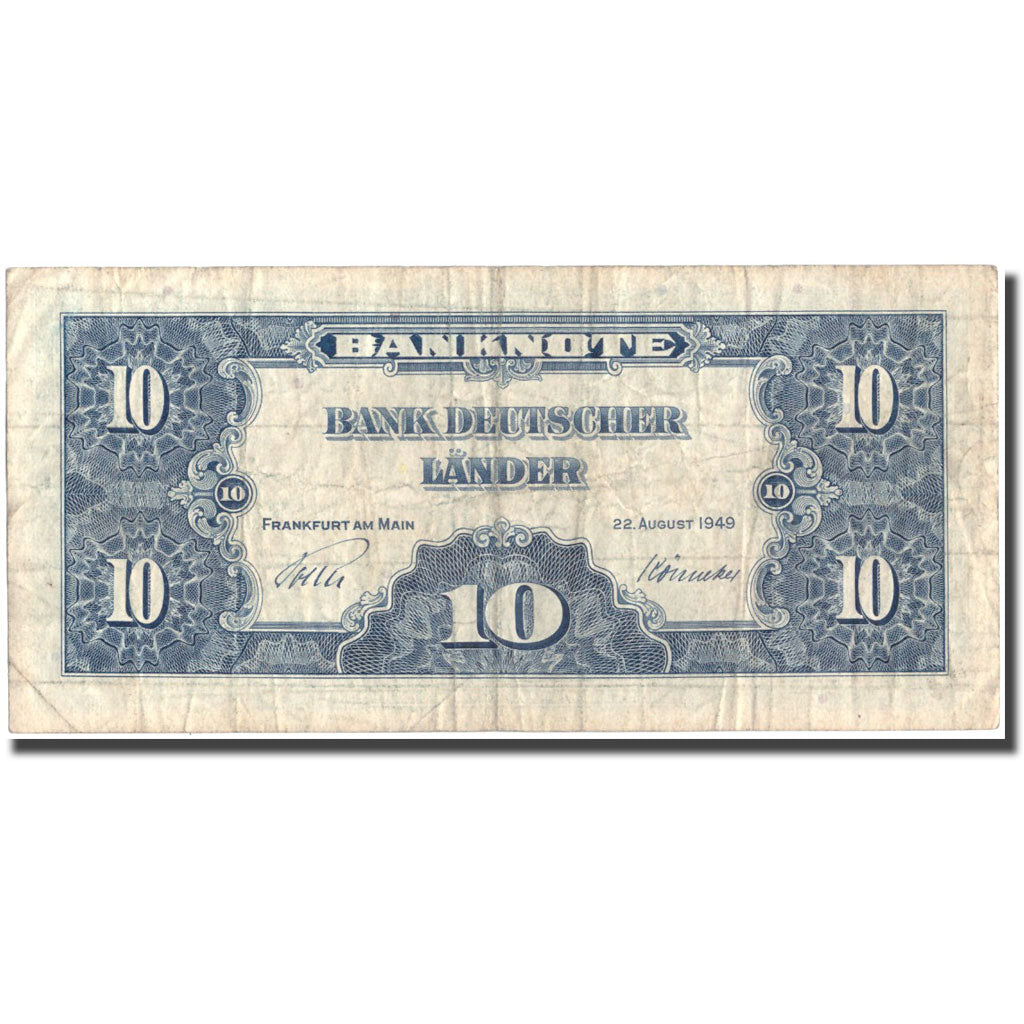 Banknote, GERMANY - FEDERAL REPUBLIC, 10 Deutsche Mark, 1949, 1949, KM:16a