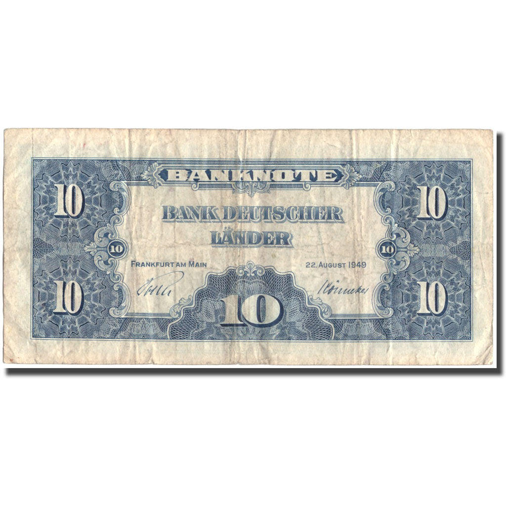 Banknote, GERMANY - FEDERAL REPUBLIC, 10 Deutsche Mark, 1949, 1949, KM:16a