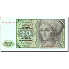 Geldschein, Bundesrepublik Deutschland, 20 Deutsche Mark, 1980, 1980-01-02
