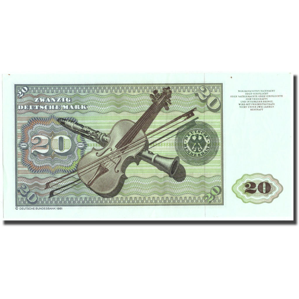 Banknote, GERMANY - FEDERAL REPUBLIC, 20 Deutsche Mark, 1980, 1980-01-02
