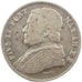 ITALIAN STATES, 20 Baiocchi, 1865, Roma, KM #1360, VF(30-35), Silver, 5.30