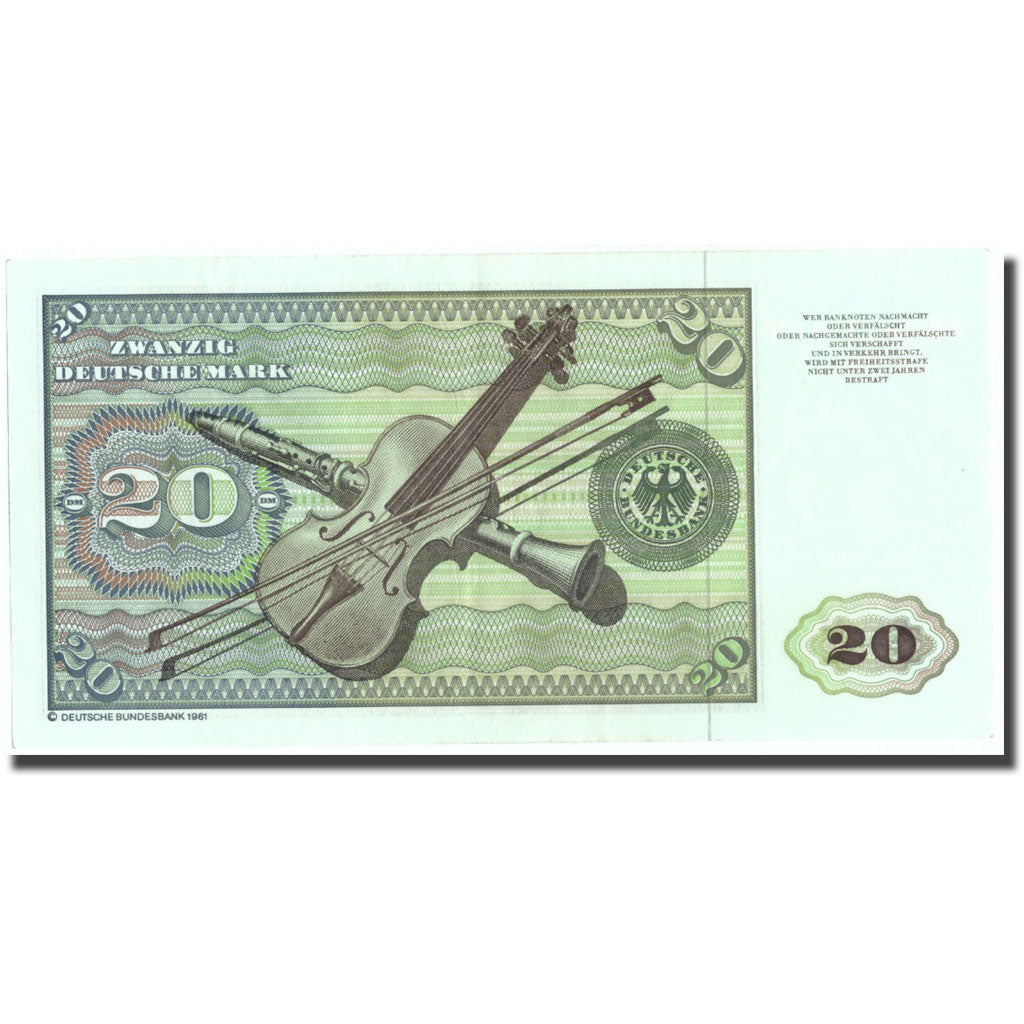Banknote, GERMANY - FEDERAL REPUBLIC, 20 Deutsche Mark, 1980, 1980-01-02