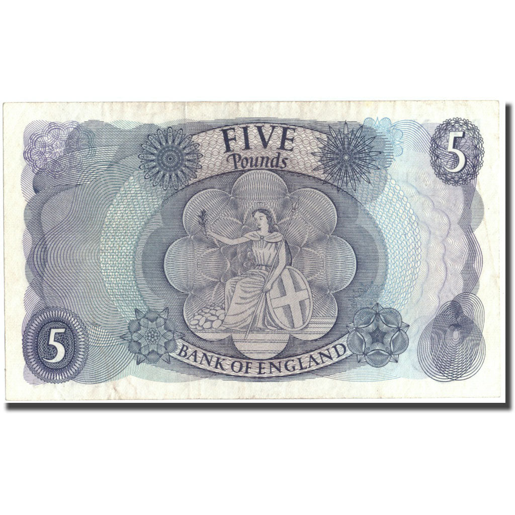 Banknote, Great Britain, 5 Pounds, Undated (1970-1971), KM:375c, AU(55-58)