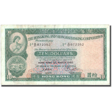 Banconote, Hong Kong, 10 Dollars, 1982, 1982-03-31, KM:182j, BB+