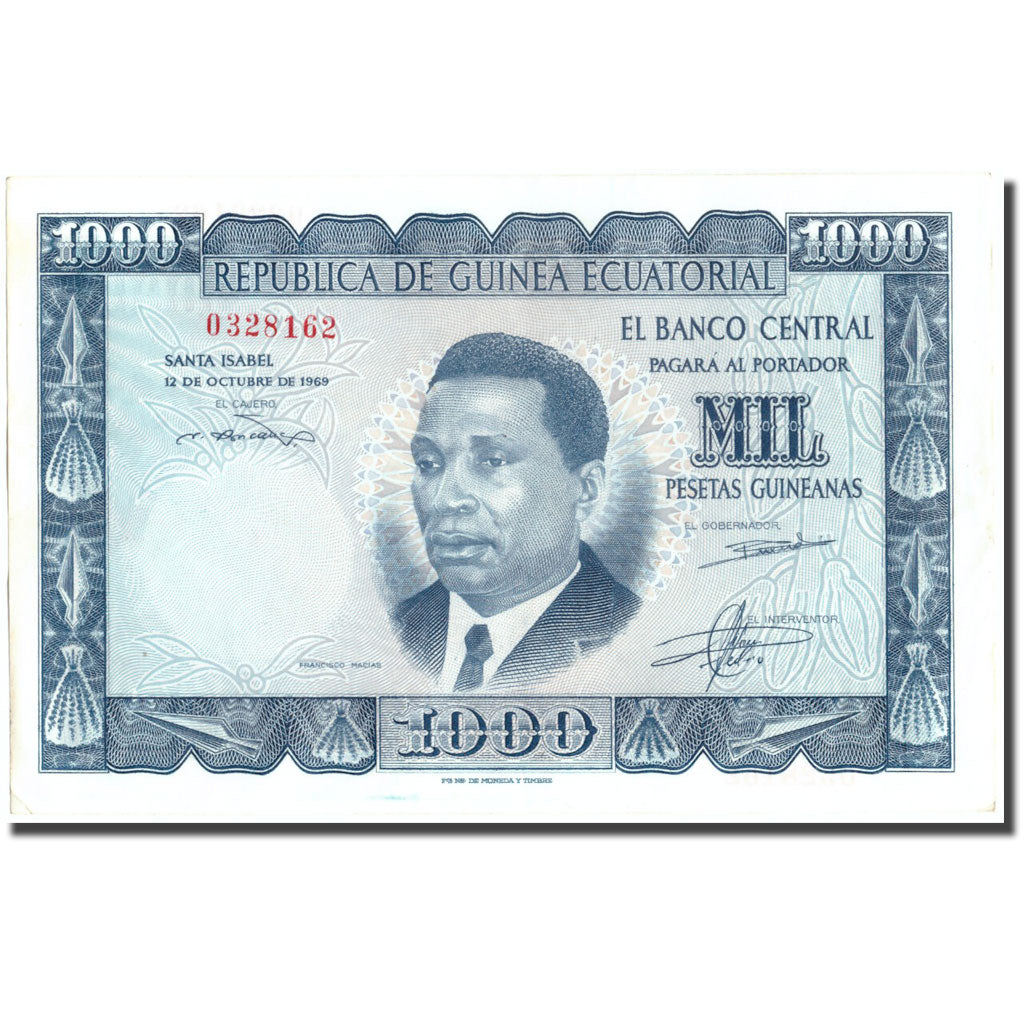 Banknote, Equatorial Guinea, 1000 Pesetas Guineanas, 1969, 1969-10-12, KM:3