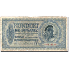 Banknote, Ukraine, 100 Karbowanez, 1942, 1942-03-10, KM:55, VF(20-25)