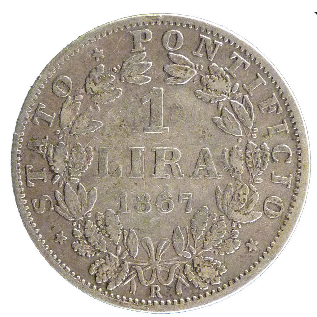 Pie IX, Vatican, 1 Lira
