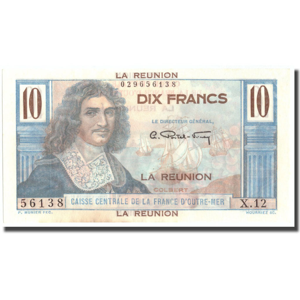 Geldschein, Réunion, 10 Francs, Undated (1947), KM:42a, UNZ-