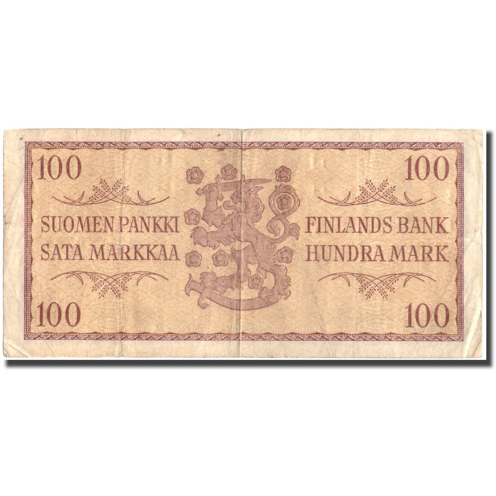 Geldschein, Finnland, 100 Markkaa, 1957, KM:97a, S