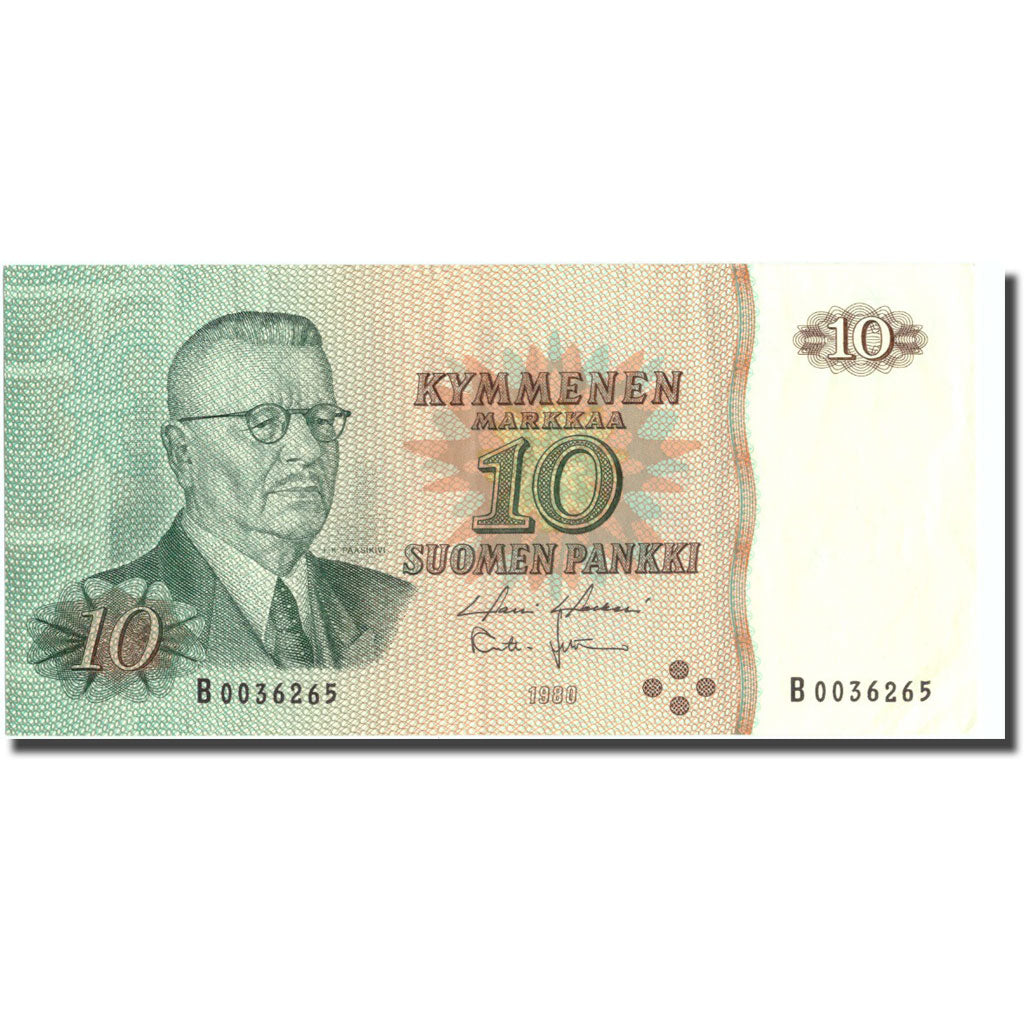 Banknote, Finland, 10 Markkaa, 1980, KM:111a, AU(50-53)