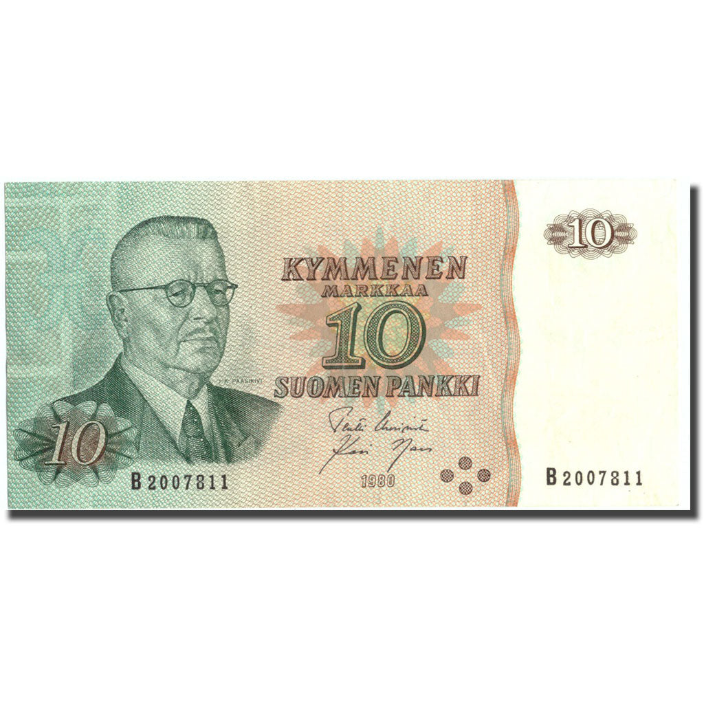 Banknote, Finland, 10 Markkaa, 1980, KM:111a, AU(50-53)