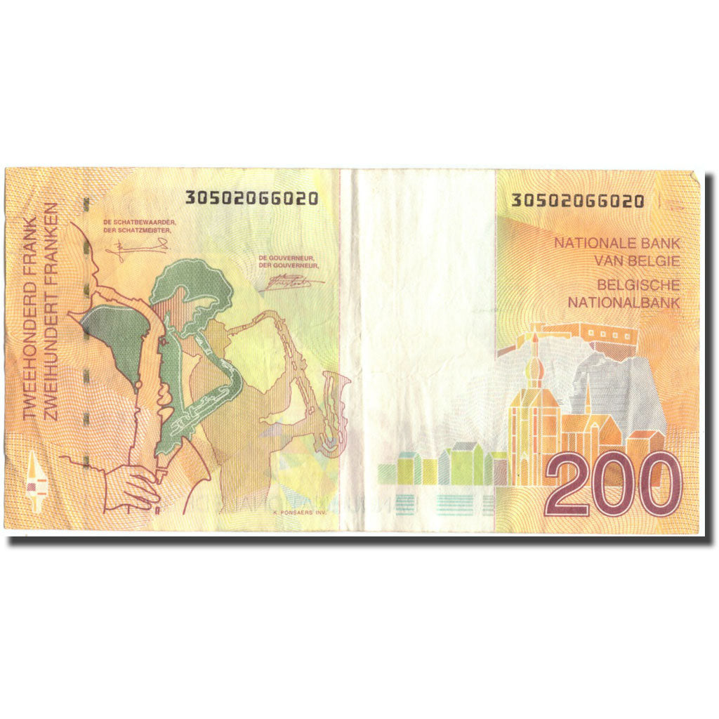 Banknote, Belgium, 200 Francs, undated 1995, KM:148, VF(30-35)
