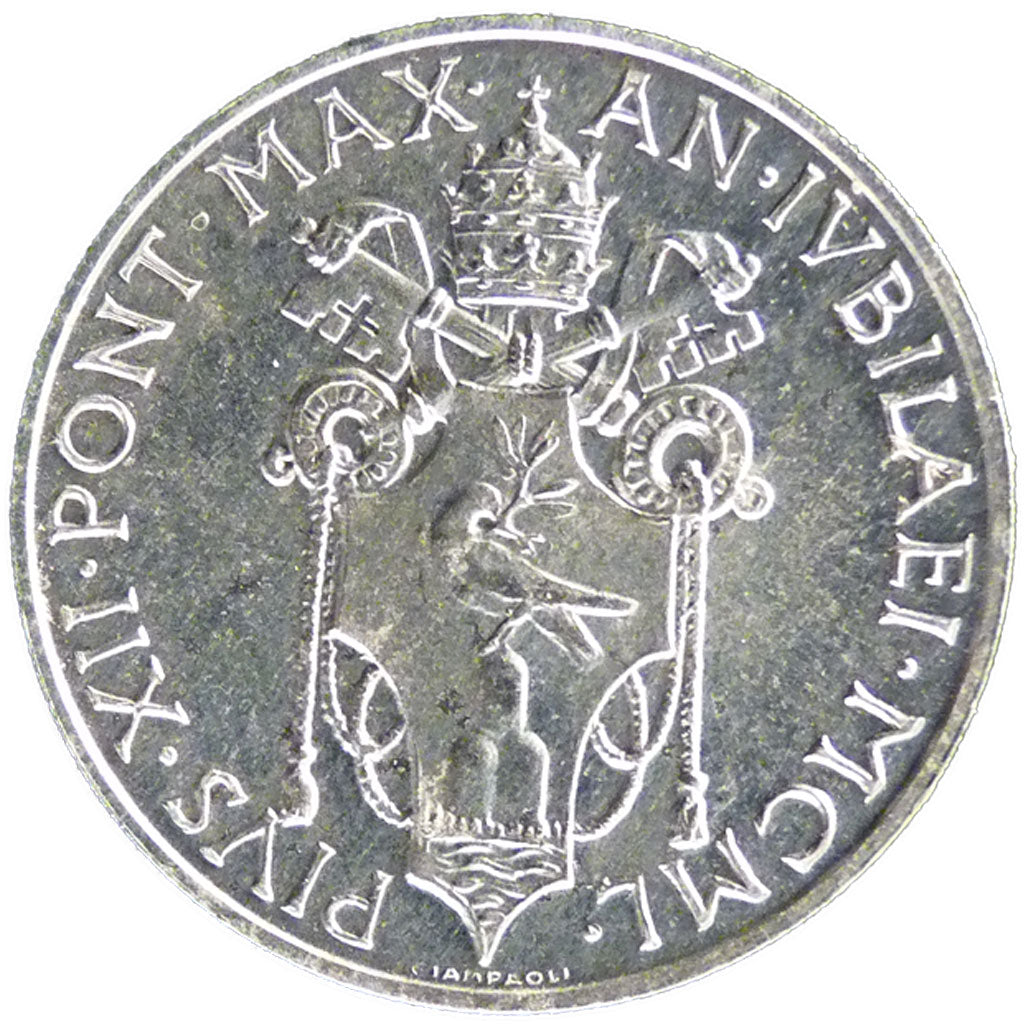 Vatican, 1 Lire, 1950, MS(60-62), Aluminium, 1.30
