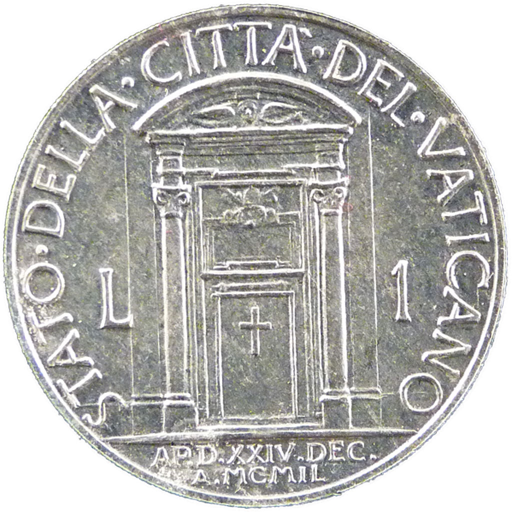 Vatican, 1 Lire, 1950, MS(60-62), Aluminium, 1.30