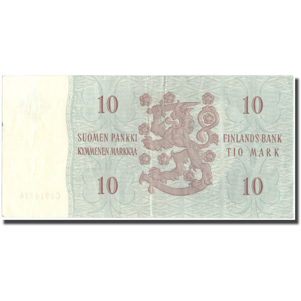 Geldschein, Finnland, 10 Markkaa, 1963, KM:100a, SS+
