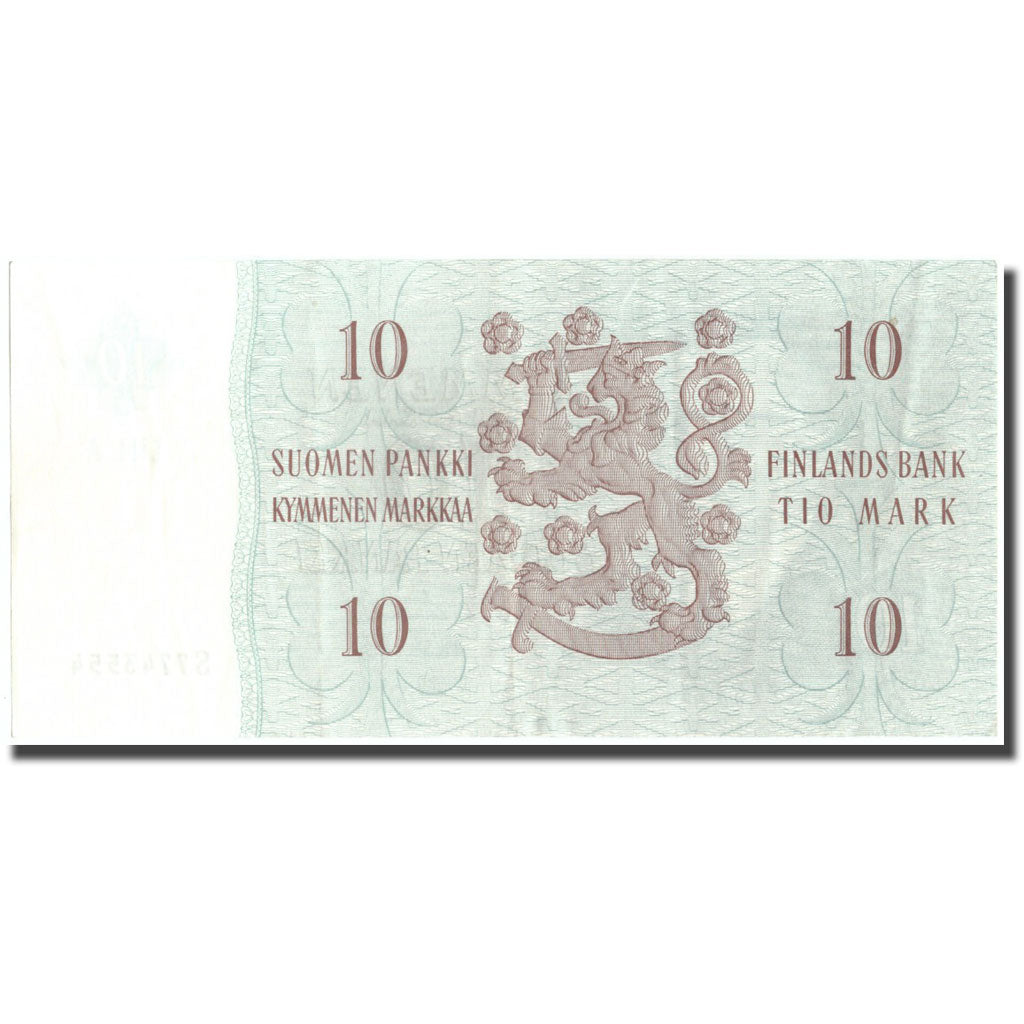 Geldschein, Finnland, 10 Markkaa, 1963, KM:104a, VZ