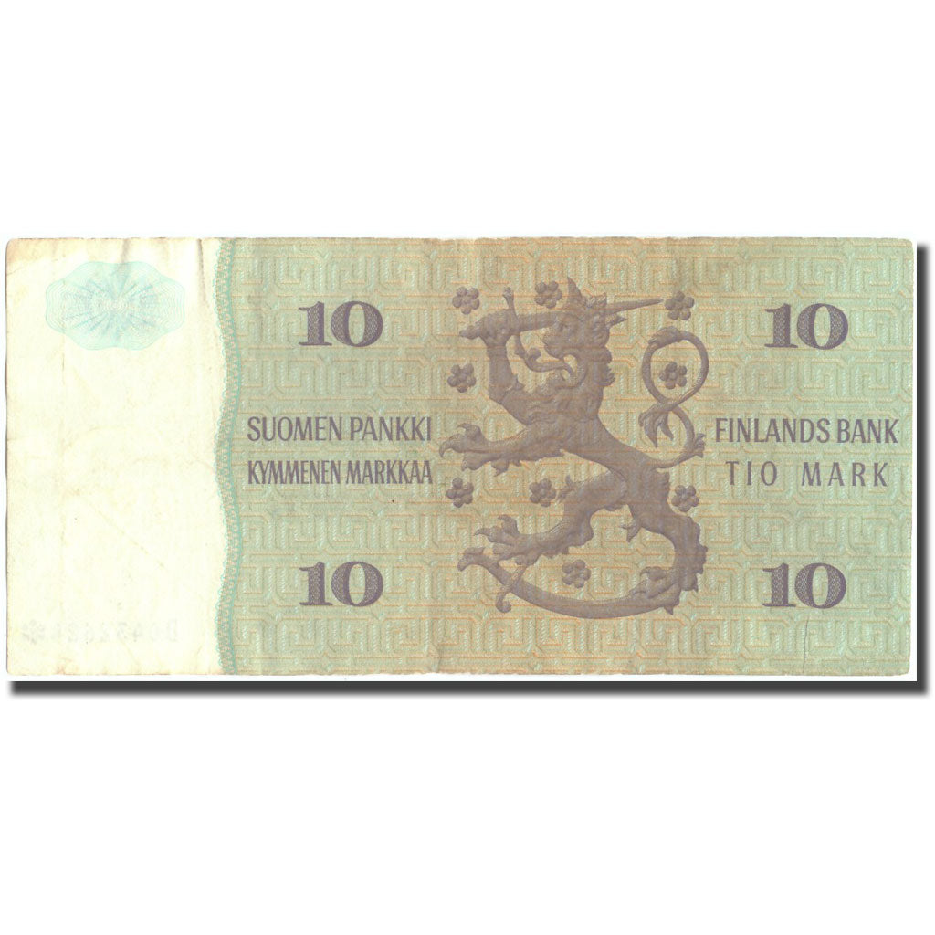 Geldschein, Finnland, 10 Markkaa, 1980, KM:111r1, SS
