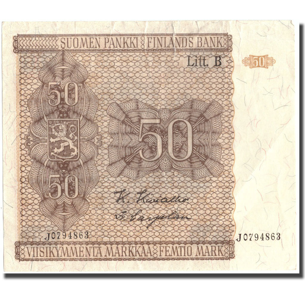 Banknote, Finland, 50 Markkaa, 1945, KM:87, F(12-15)