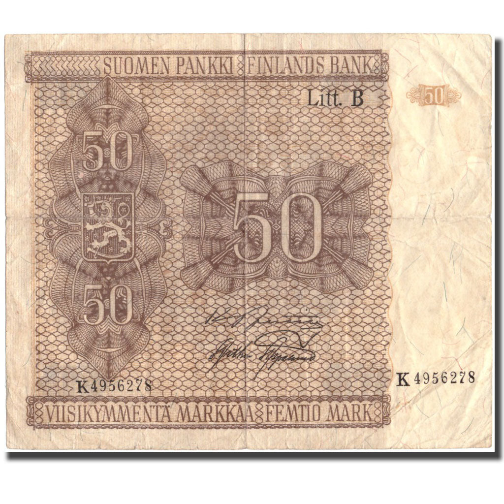 Geldschein, Finnland, 50 Markkaa, 1945, 1945, KM:87, SS