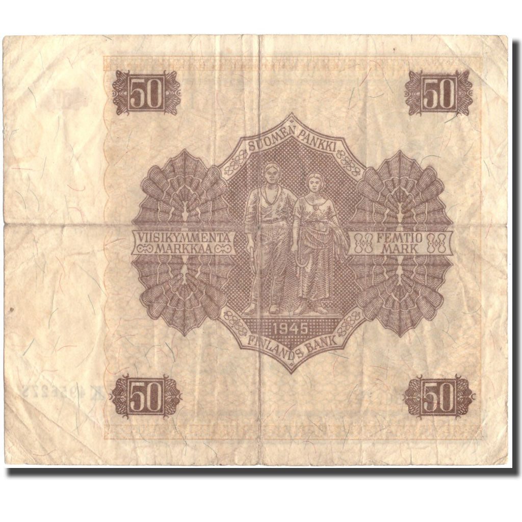 Geldschein, Finnland, 50 Markkaa, 1945, 1945, KM:87, SS