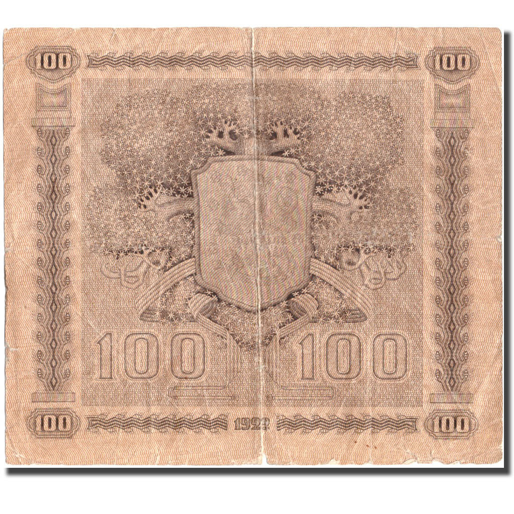 Banknote, Finland, 100 Markkaa, 1922, KM:65a, F(12-15)