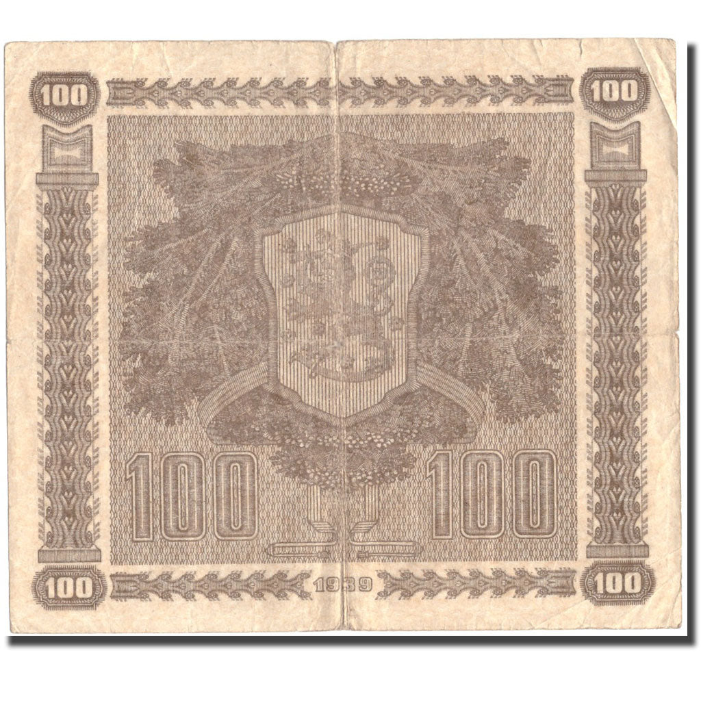Geldschein, Finnland, 100 Markkaa, 1939, KM:73a, S