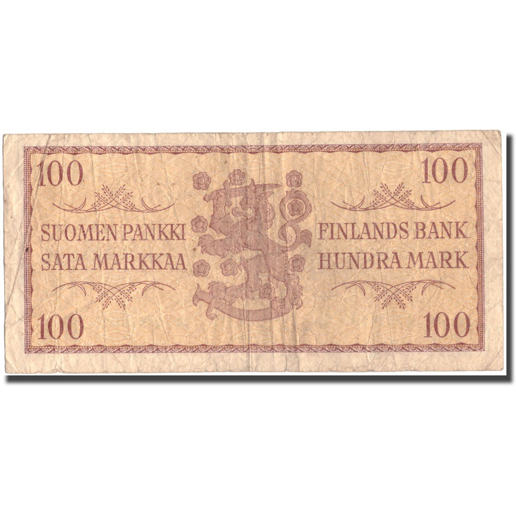 Banconote, Finlandia, 100 Markkaa, 1957, KM:97r, MB