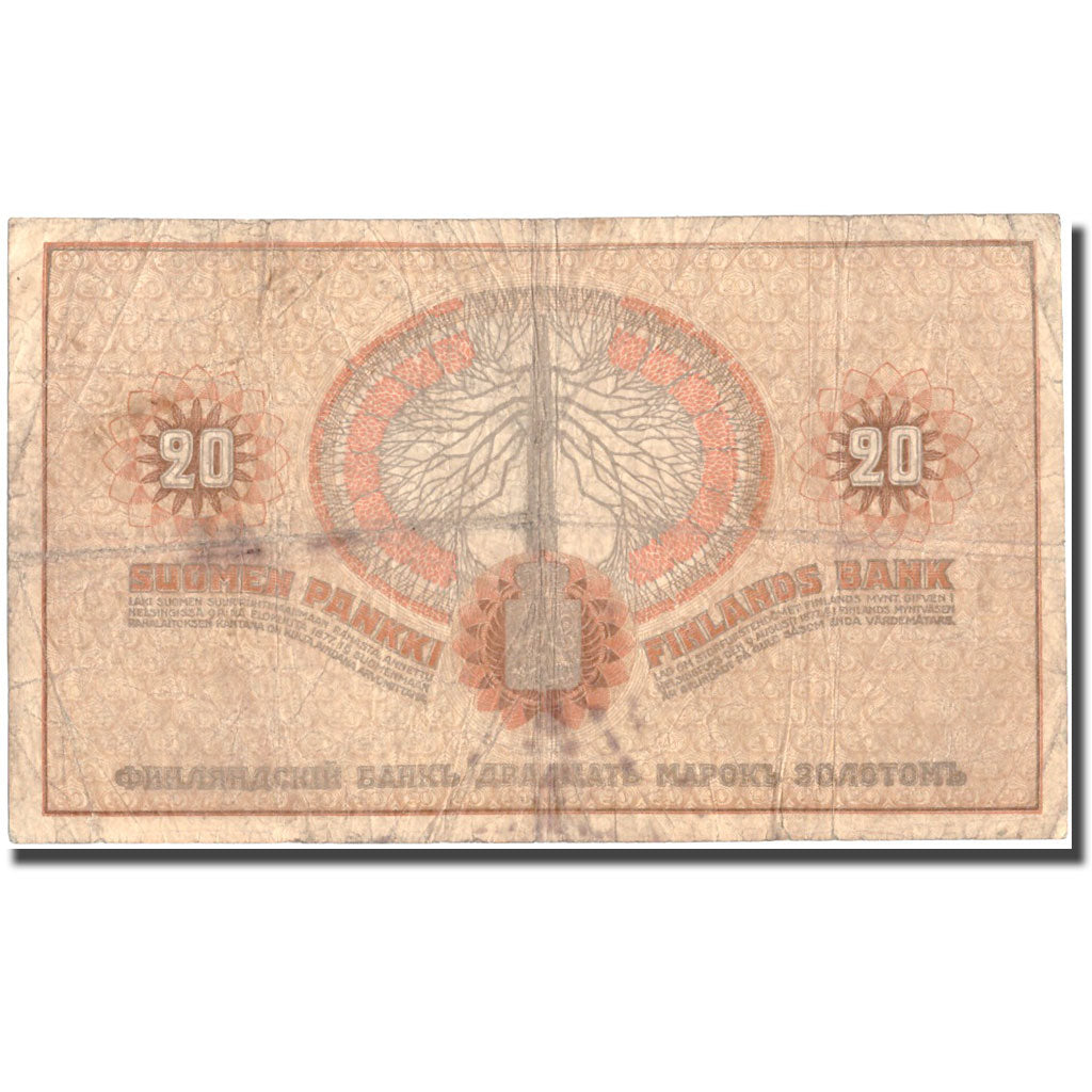 Banknote, Finland, 20 Markkaa, 1909, KM:11b, F(12-15)