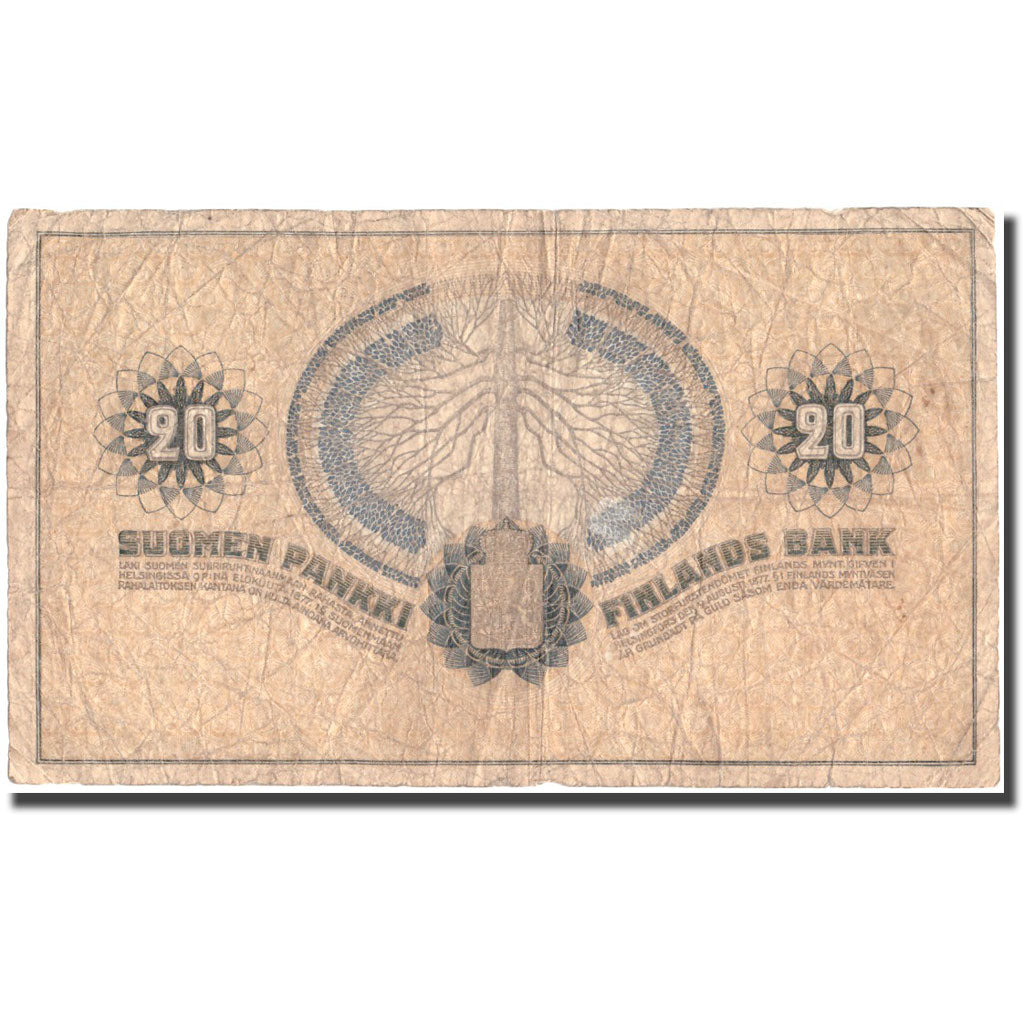 Banconote, Finlandia, 20 Markkaa, 1918, KM:38, MB