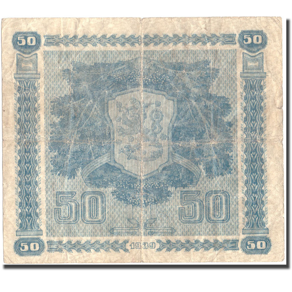 Banconote, Finlandia, 50 Markkaa, 1939, KM:72a, MB