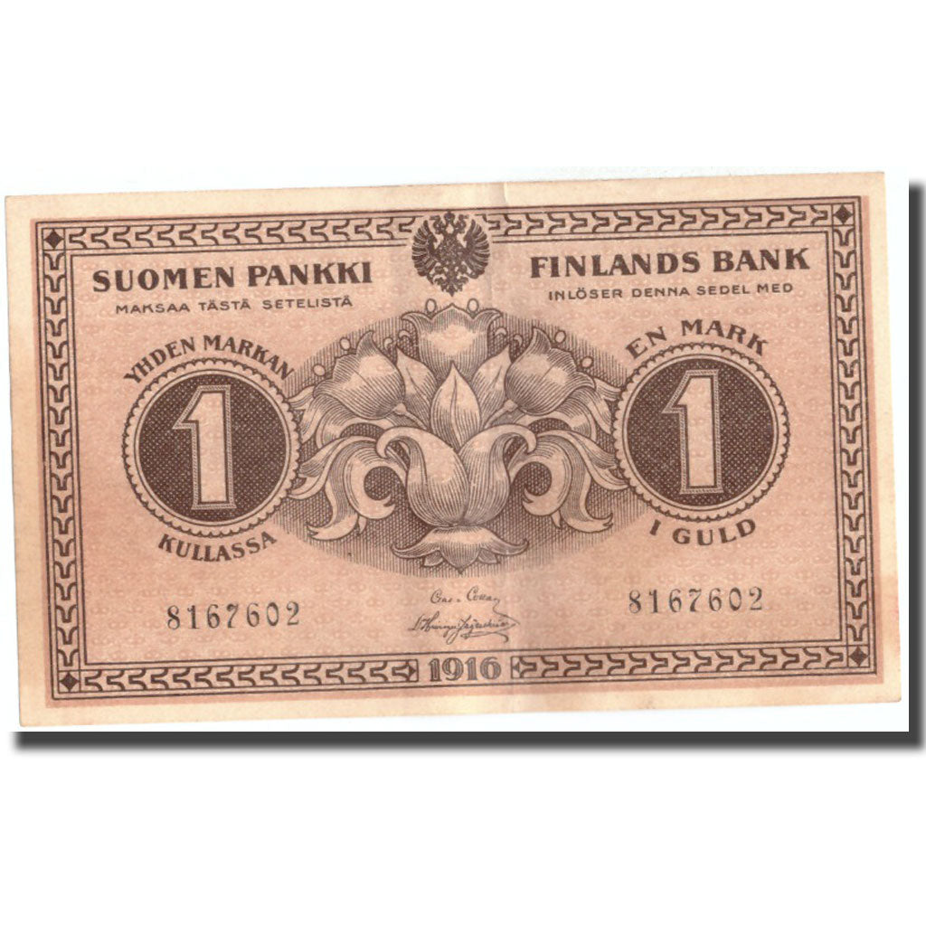 Geldschein, Finnland, 1 Markka, 1916, KM:19, VZ
