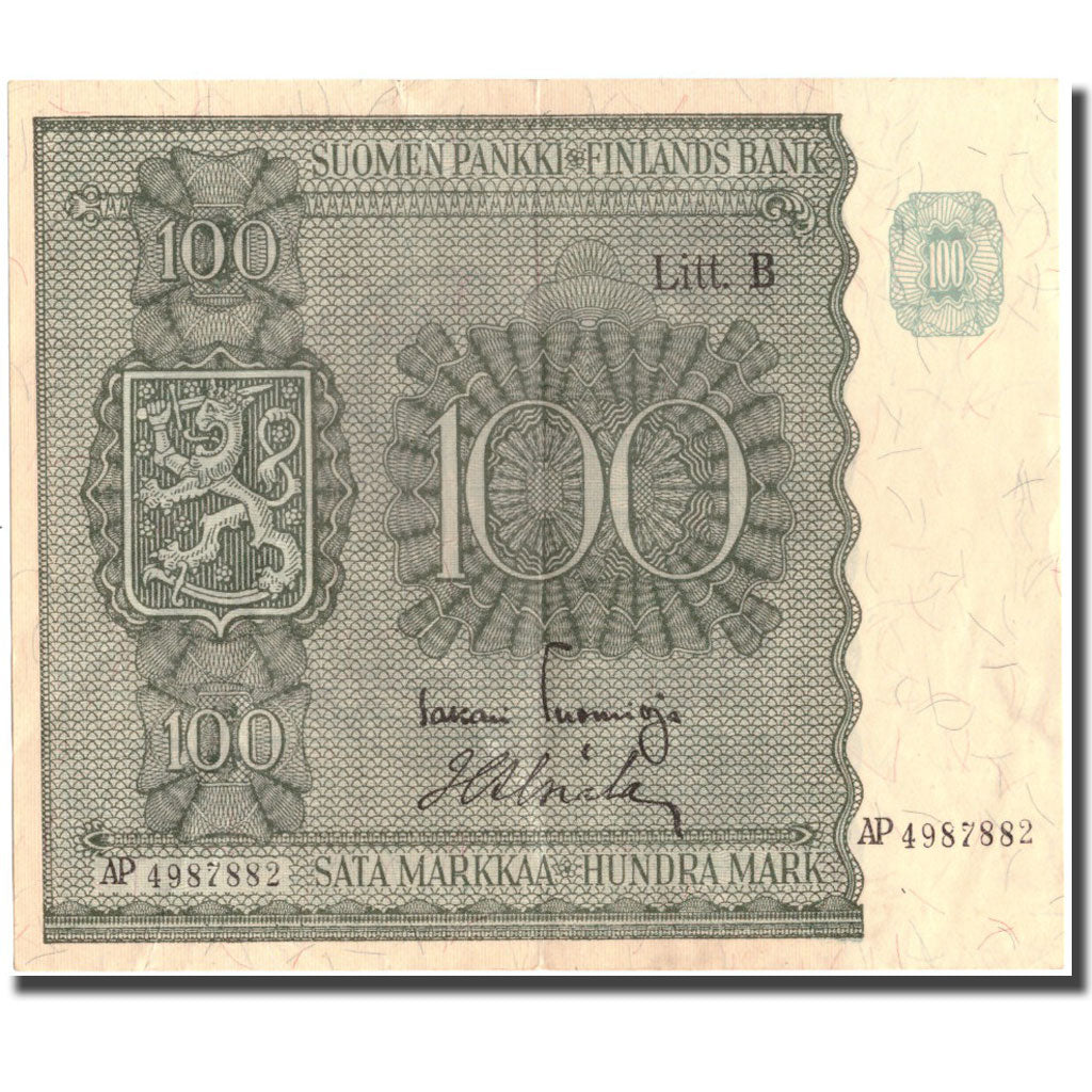 Banknote, Finland, 100 Markkaa, 1945, KM:88, EF(40-45)