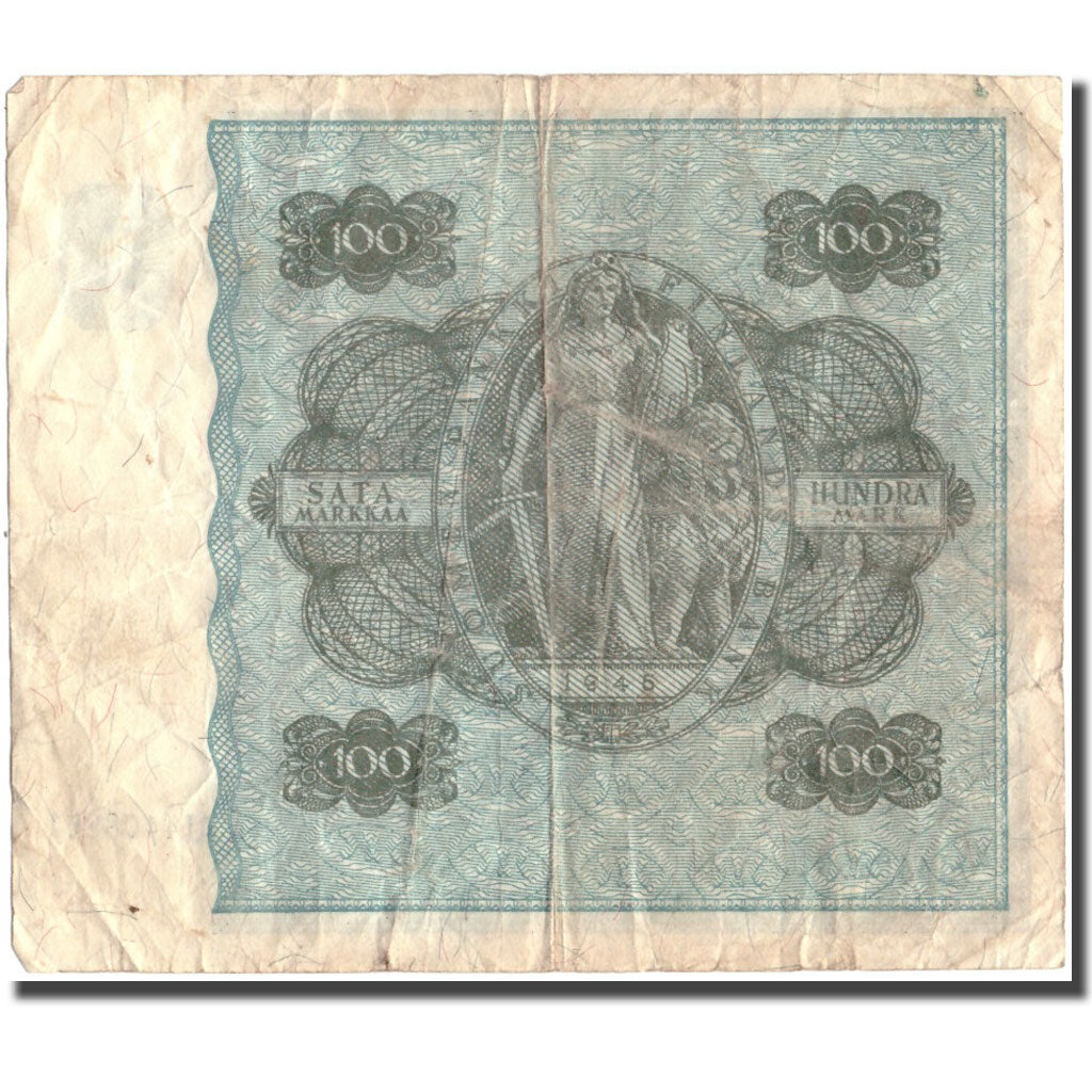 Banknote, Finland, 100 Markkaa, 1945, KM:88, VF(20-25)
