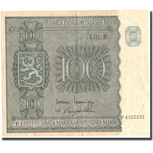 Geldschein, Finnland, 100 Markkaa, 1945, KM:88, SS