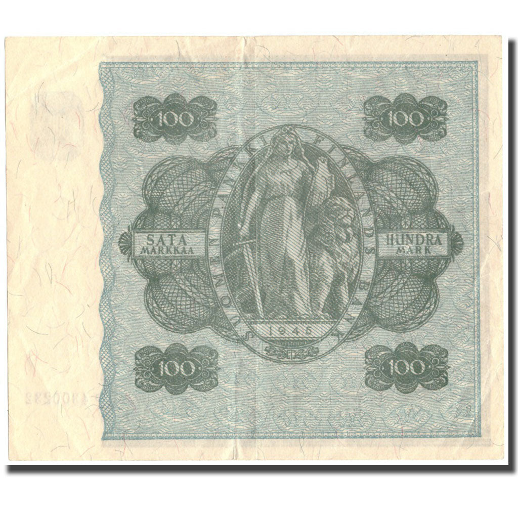 Geldschein, Finnland, 100 Markkaa, 1945, KM:88, SS