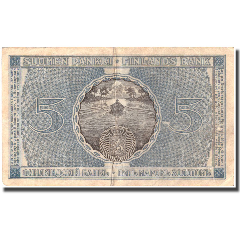 Geldschein, Finnland, 5 Markkaa, 1909, KM:9a, SS