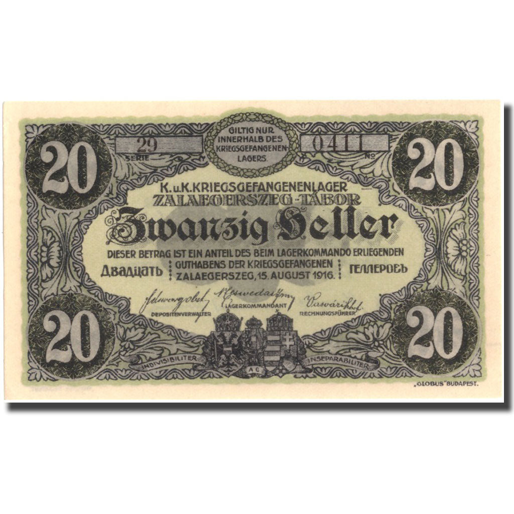 Banknote, Austria, 20 Fillér, 1916, 1916-08-15, UNC(64)
