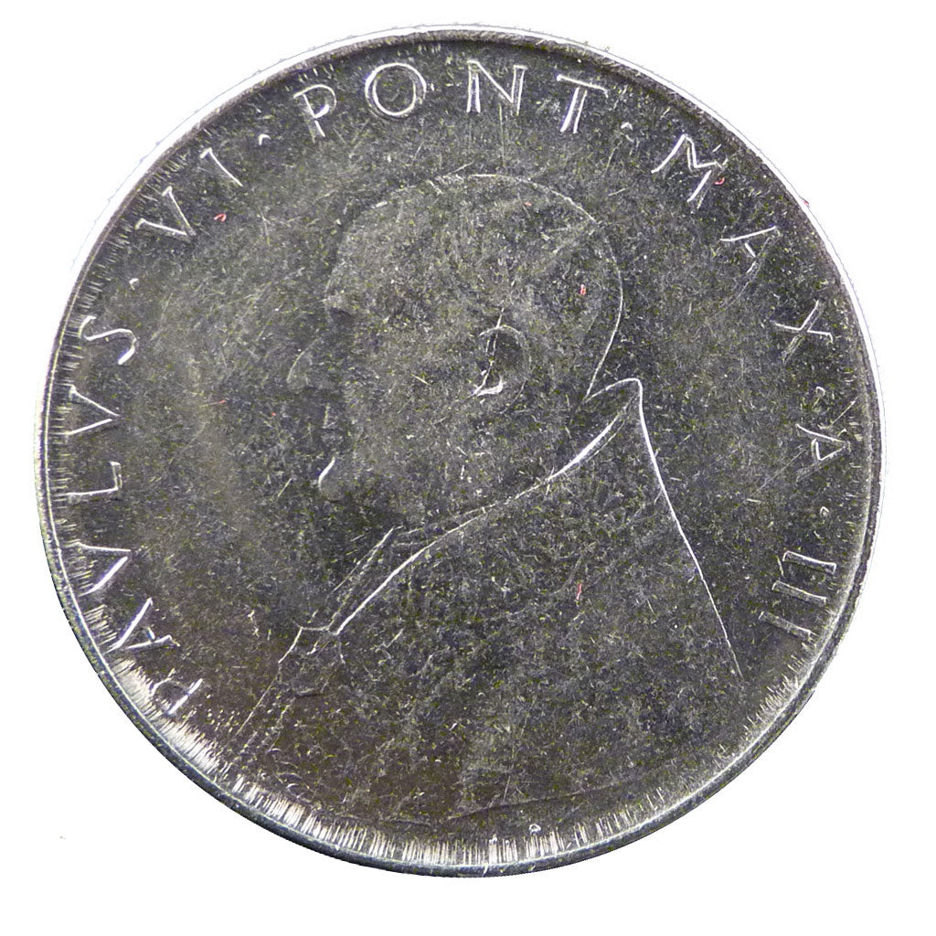 Vatican, 100 Lire, 1965, AU(55-58), Nickel, 8.00