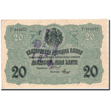 Banknote, Bulgaria, 20 Leva Zlato, undated (1916), KM:18a, EF(40-45)