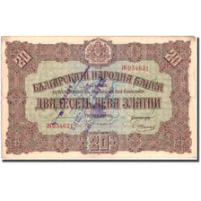 Banknote, Bulgaria, 20 Leva Zlatni, Undated (1917), KM:23a, VF(30-35)