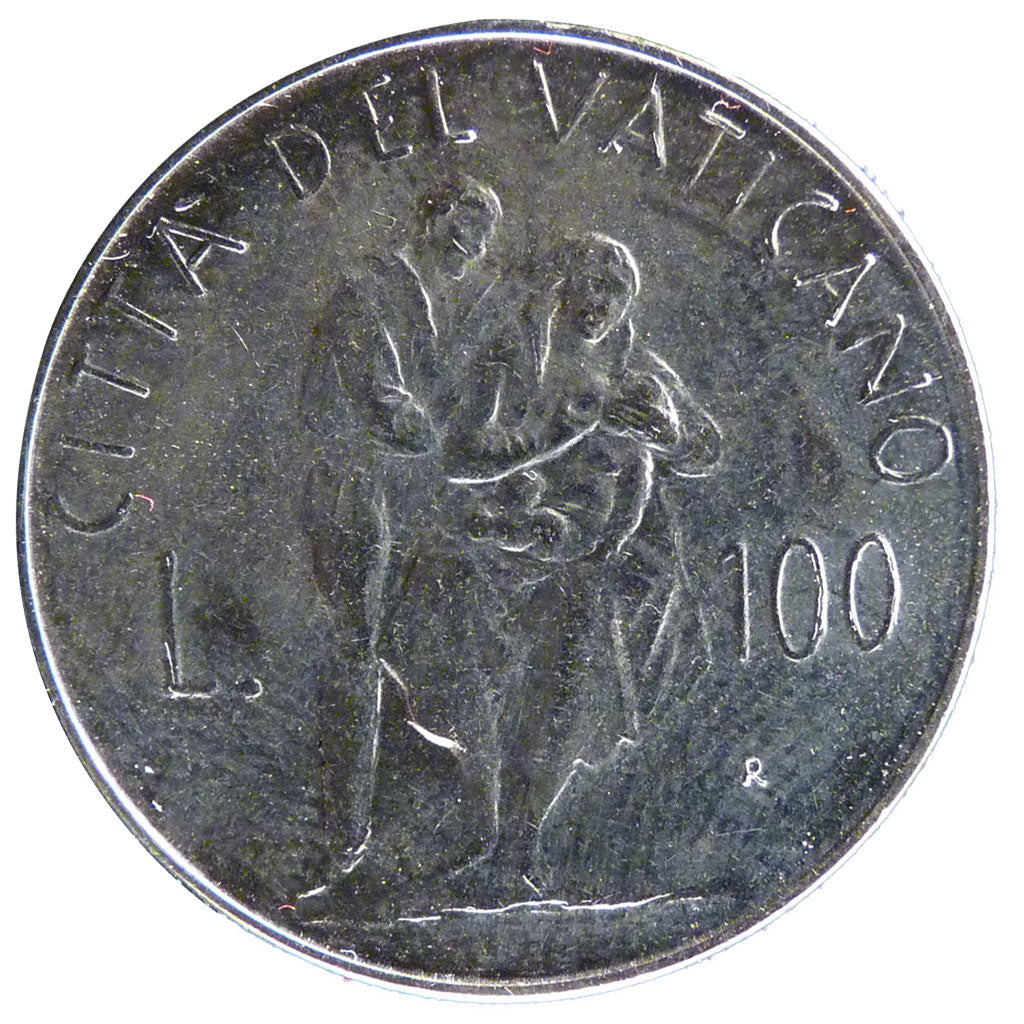 Vatican, 100 Lire, 1982, AU(55-58), Nickel, 7.90
