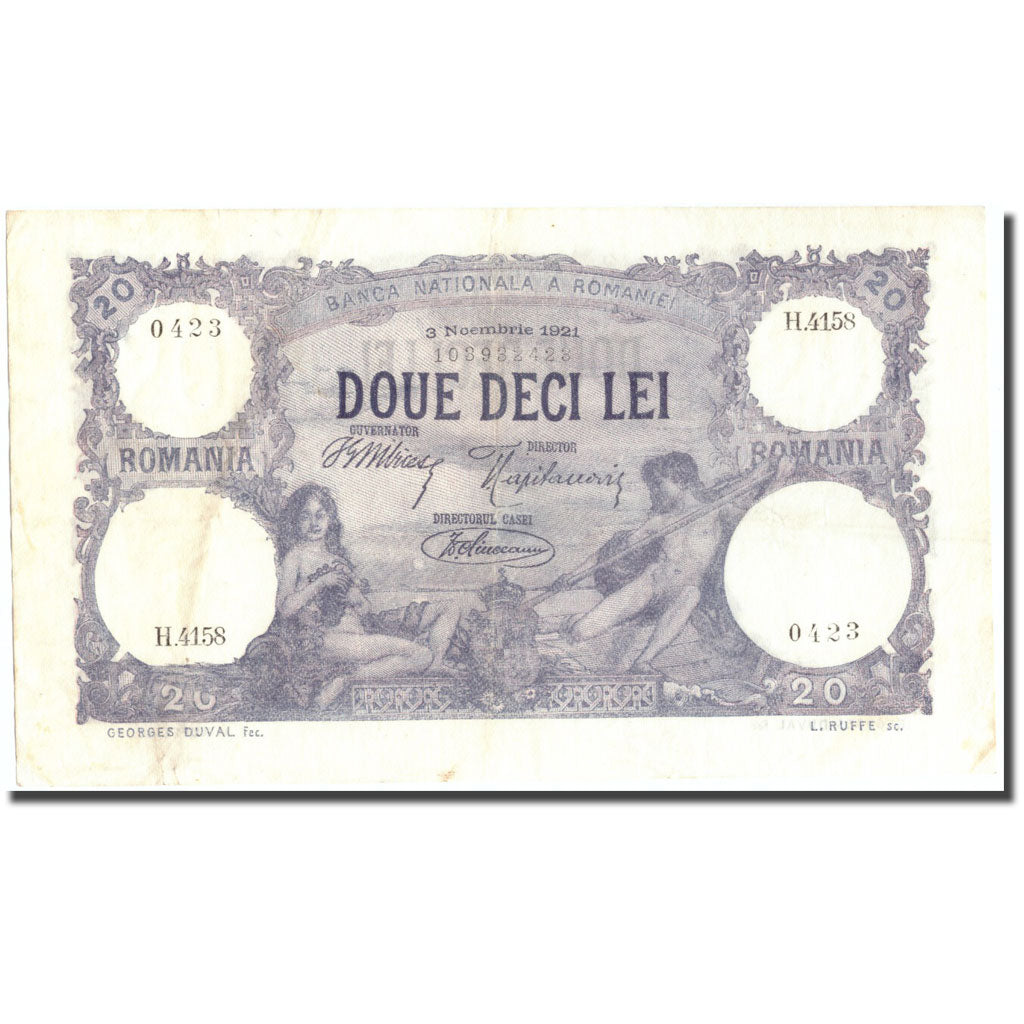 Banknote, Romania, 20 Lei, 1921, 1921-11-03, KM:20a, EF(40-45)
