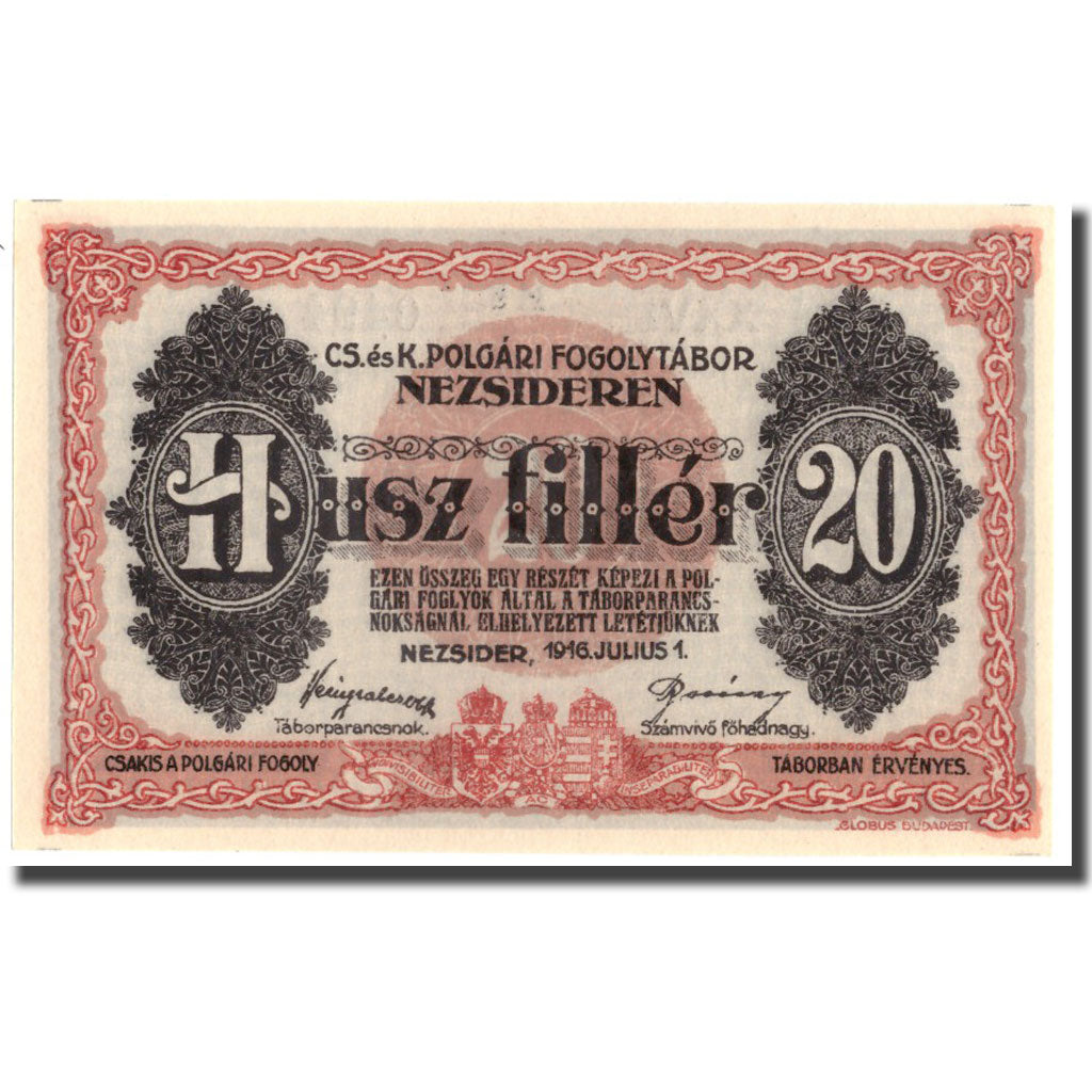 Banconote, Ungheria, 20 Fillér, 1916, 1916-07-01, SPL+