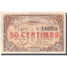 France, Sens, 50 Centimes, 1920, EF(40-45), Pirot:118-10