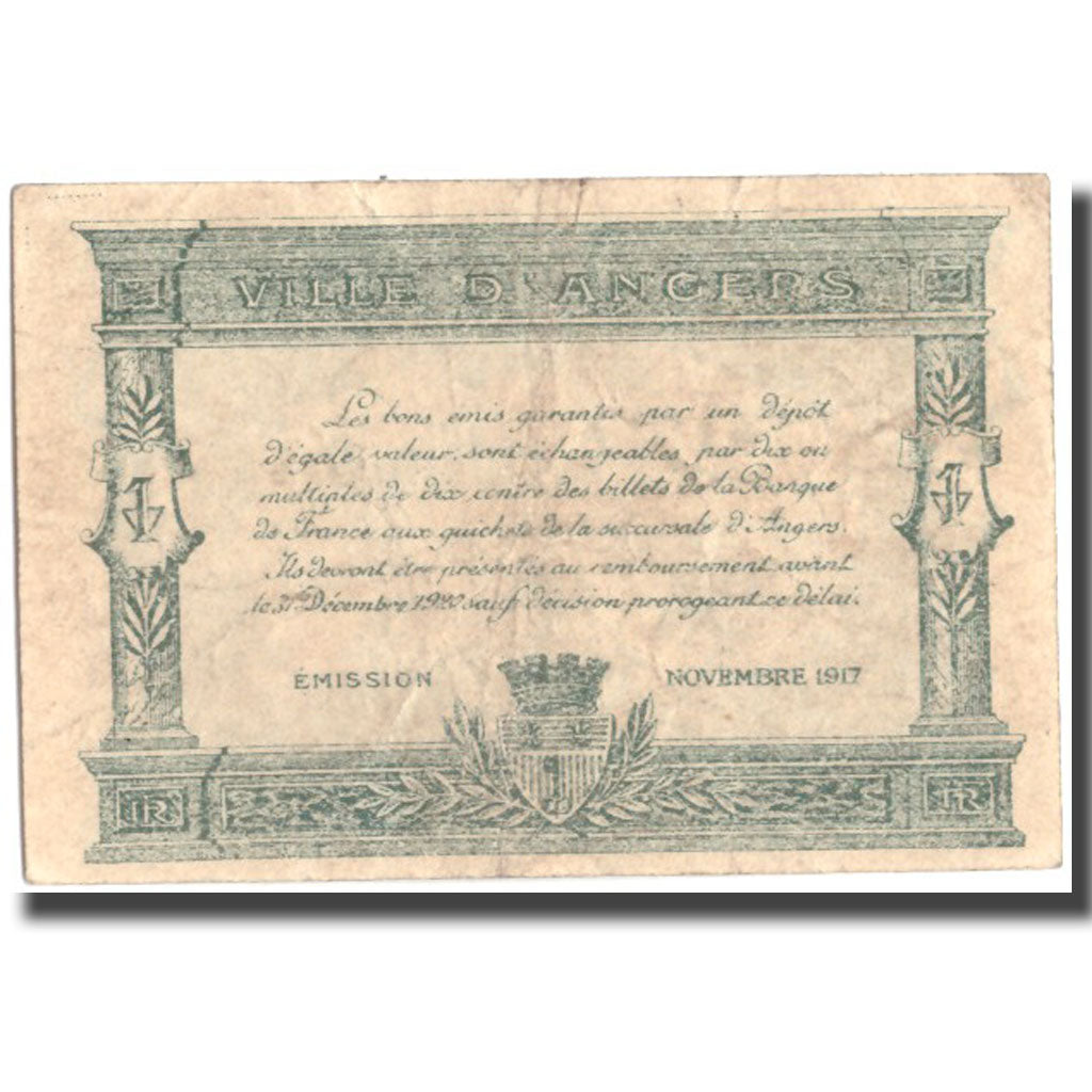 France, Angers, 25 Centimes, 1915, VF(30-35), Pirot:8-8